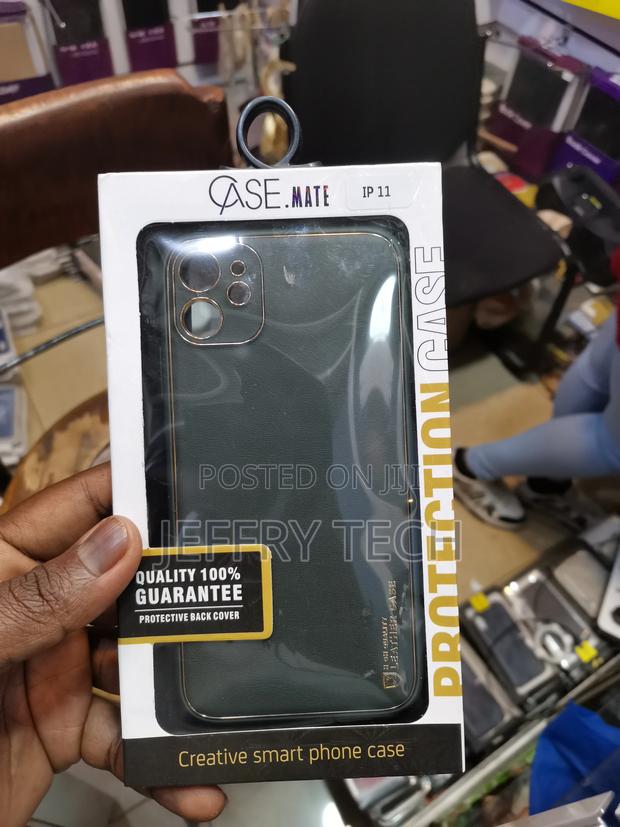 iPhone 11 Leather Case. Premium Slimline Back - main view