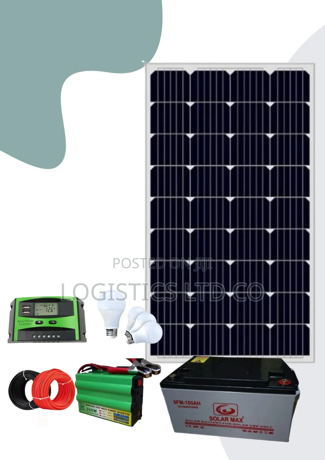 Solarmax 100w Solar Battery Full Soar Kit