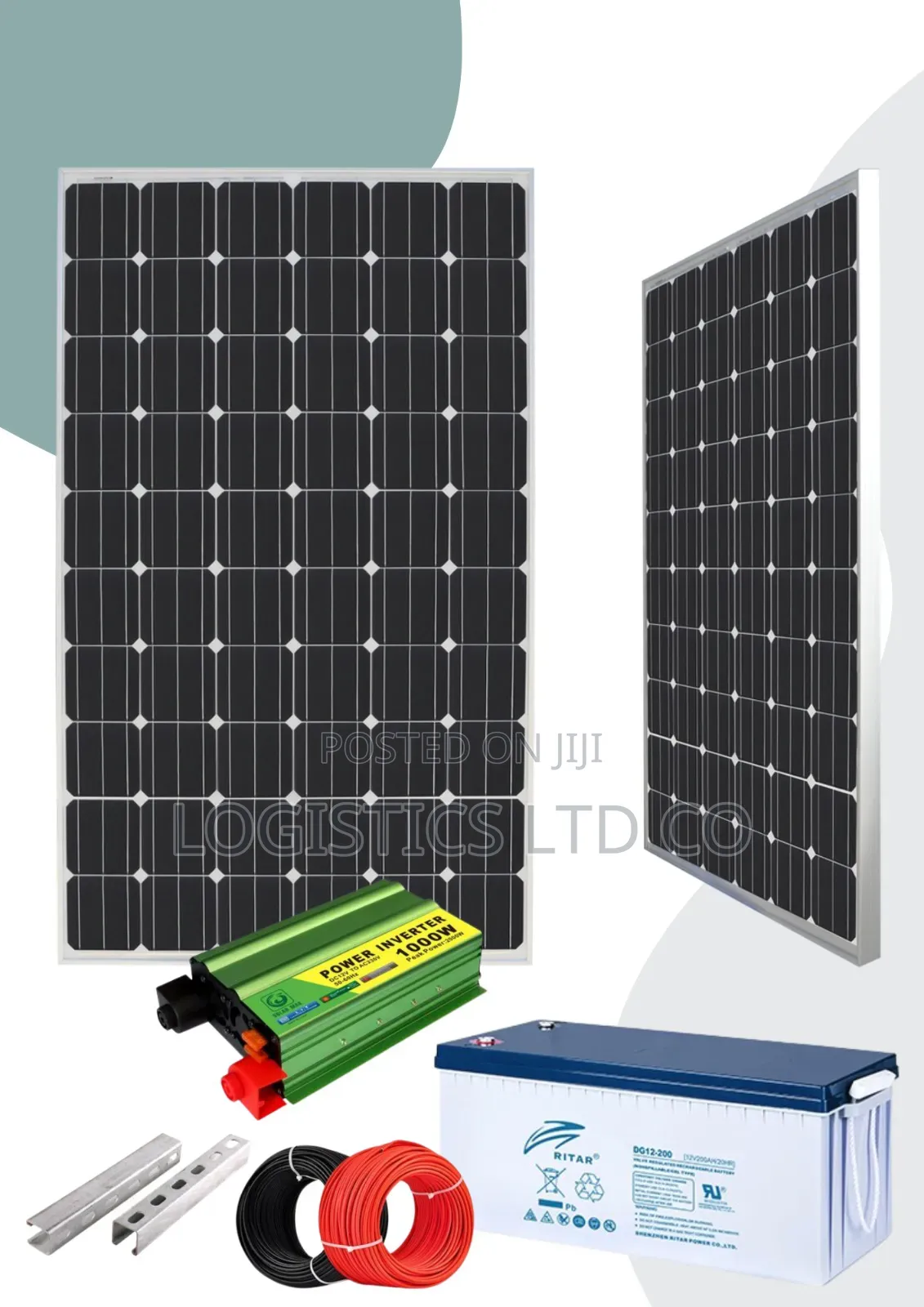 Rita Heavy Duty 200w Solar Battery Full Soar Kit