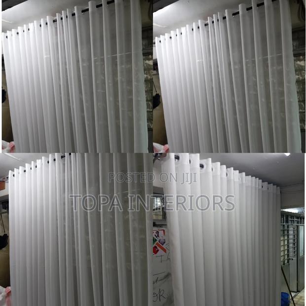 Plain White Sheer Curtain Nets for House Windows
