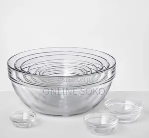 Glass Bowls for Food Preparation, Condiments, Serving Mixing