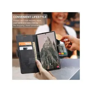 Card Slots Flip Stand Case Cover for Samsung Galaxy S24 Ultr