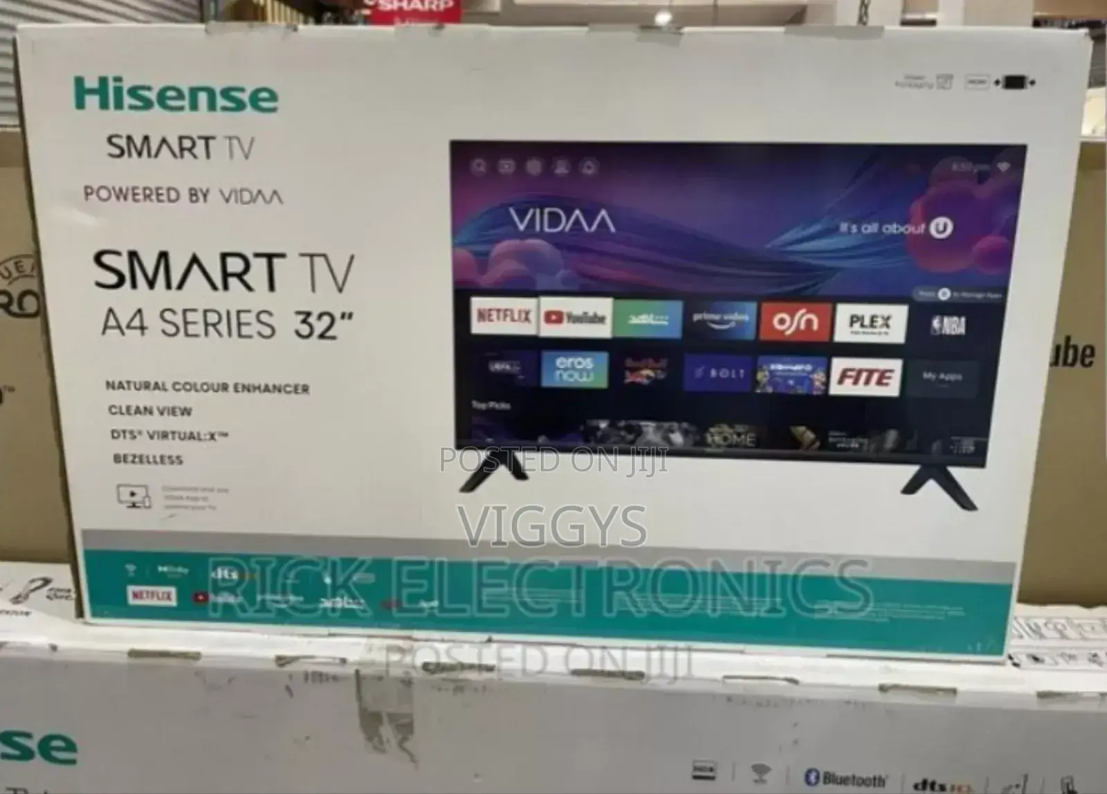 Hisense 32′′ 32A4K (New 2024) Smart Frameless TV