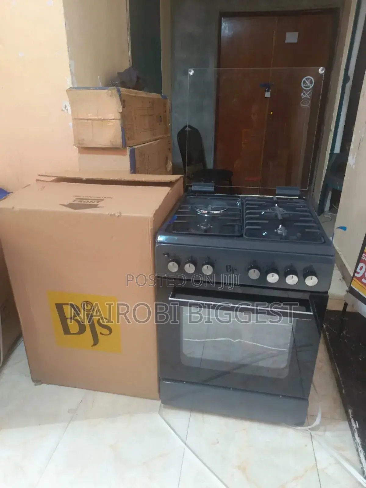 BJS 60X60 3-Gas+1 Hot Plate Standing Cooker