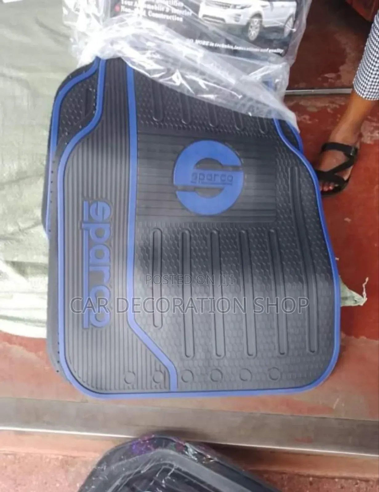 5pc Sparco Mats in Blue Logo