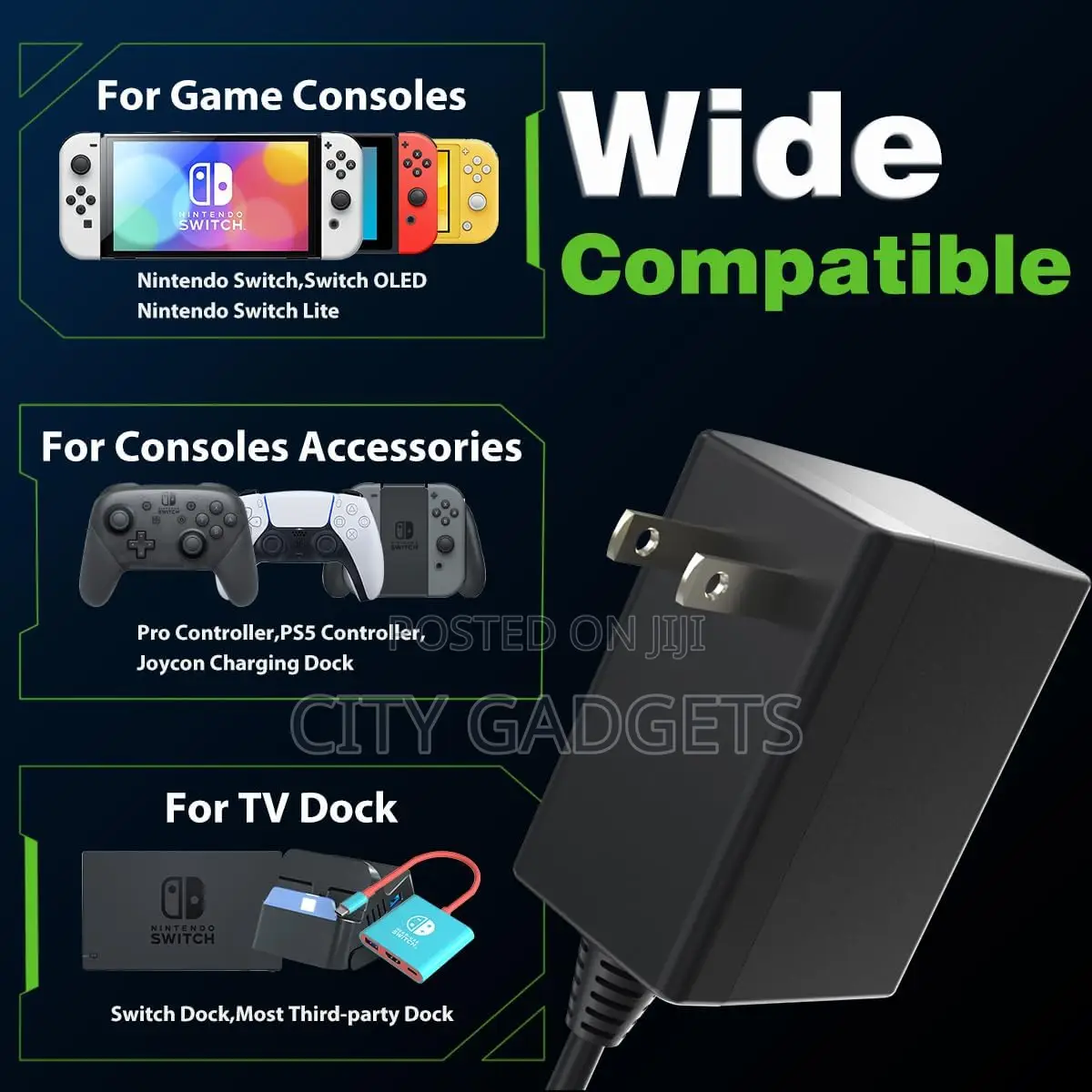 Charger For Nintendo Switch,AC Adapter Compatible With Switc
