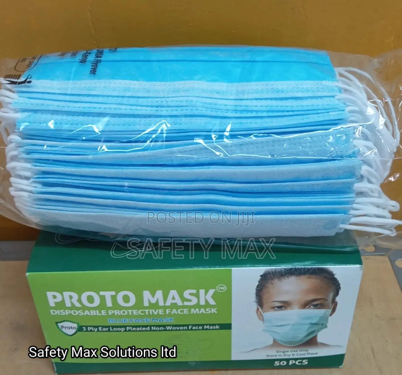Disposable Protective Face Mask((Blue)