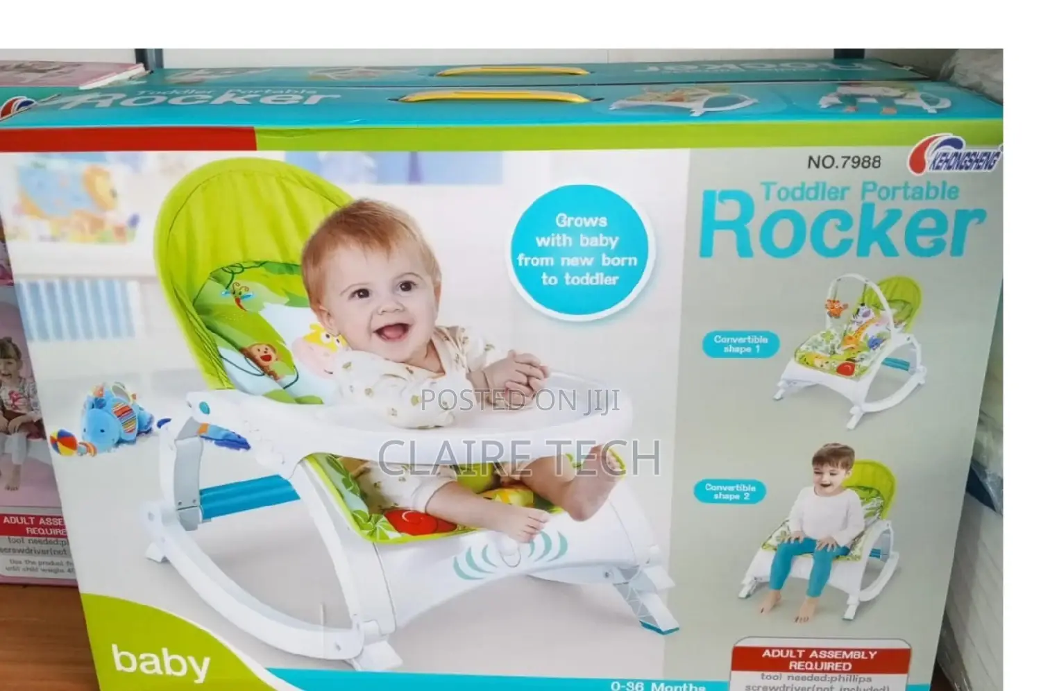 Baby 3 in Baby Rocker With Vibration and Melody 