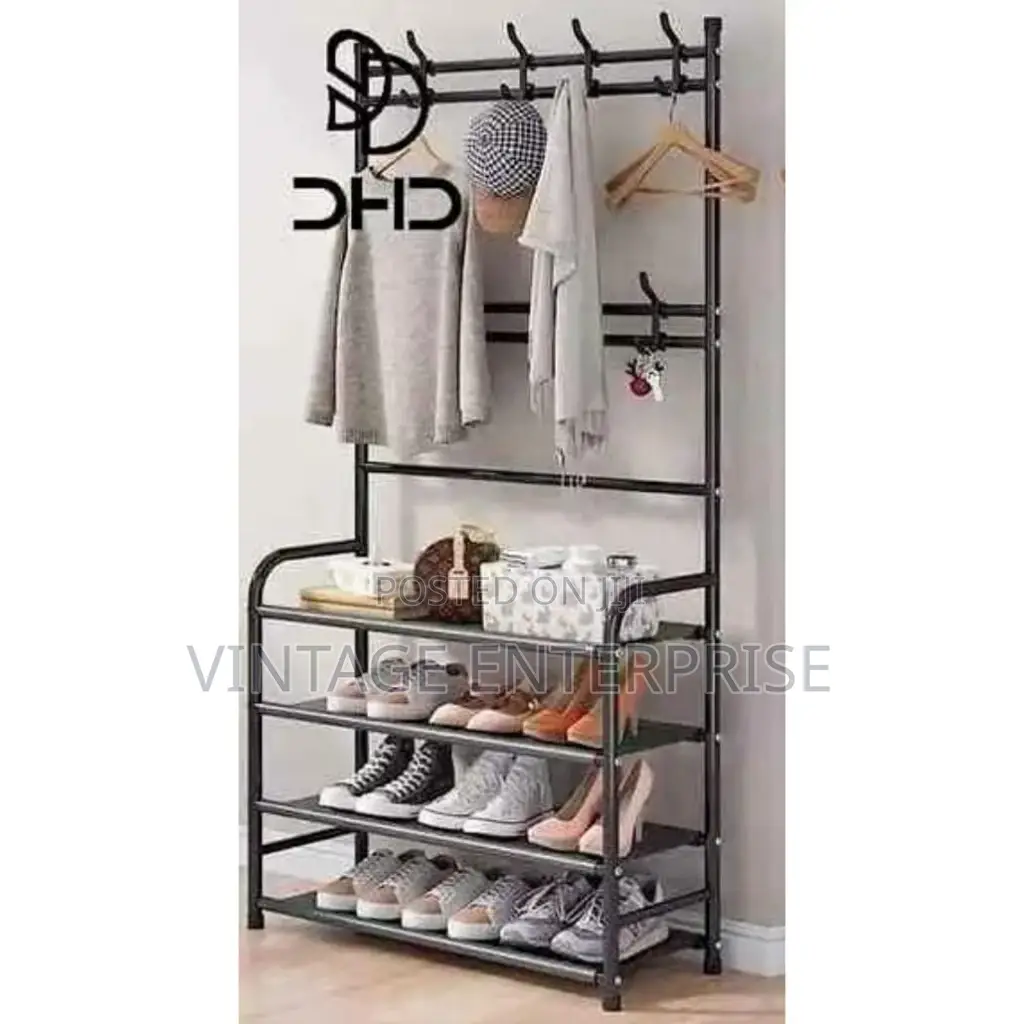 Coat Rack With Shoe Rack .