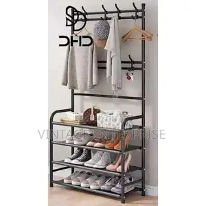 Coat Rack With Shoe Rack .