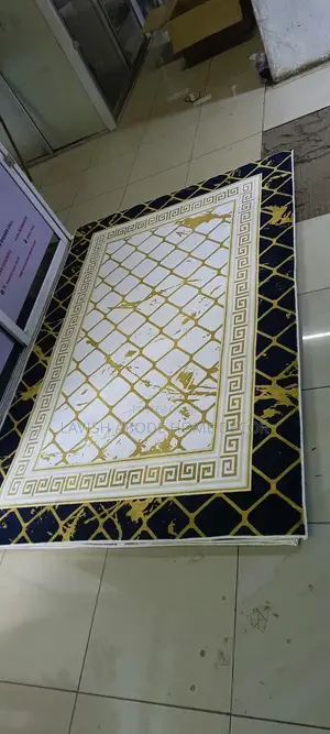 Luxurious 3d Carpets Antislip 5 by 8 Black Marble