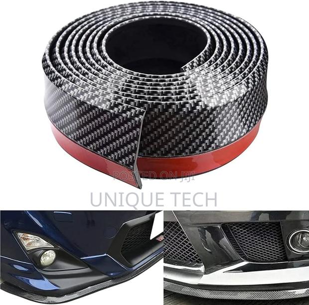 Car Front Lip Protector Carbon Fibre Look - main view