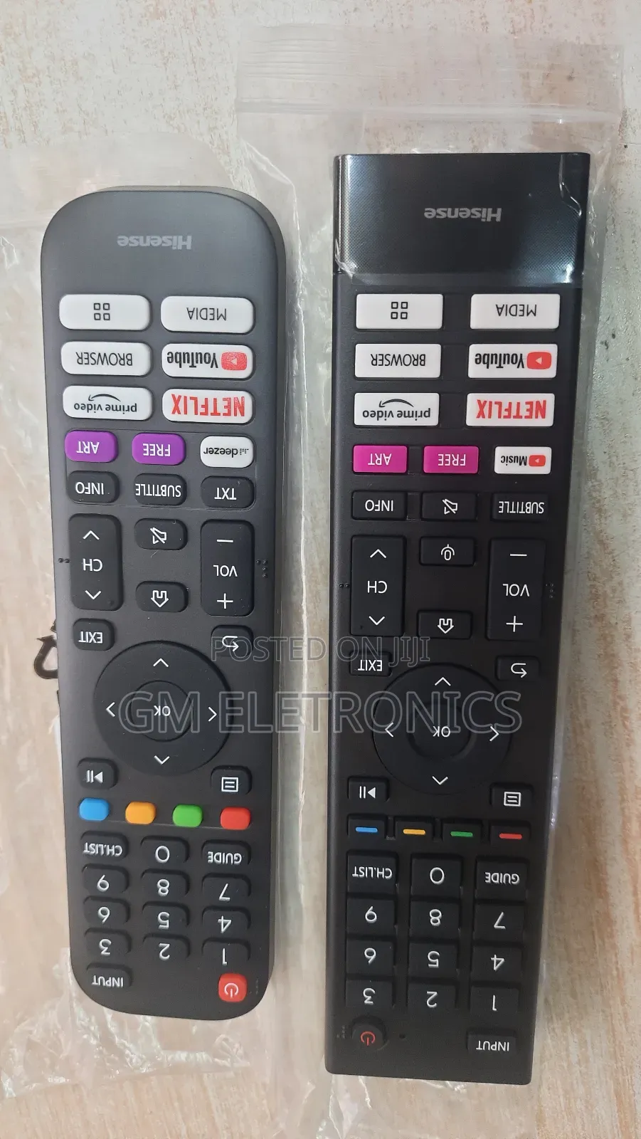 Original Hisense A4/A6 TV Series Replacement Remotes.