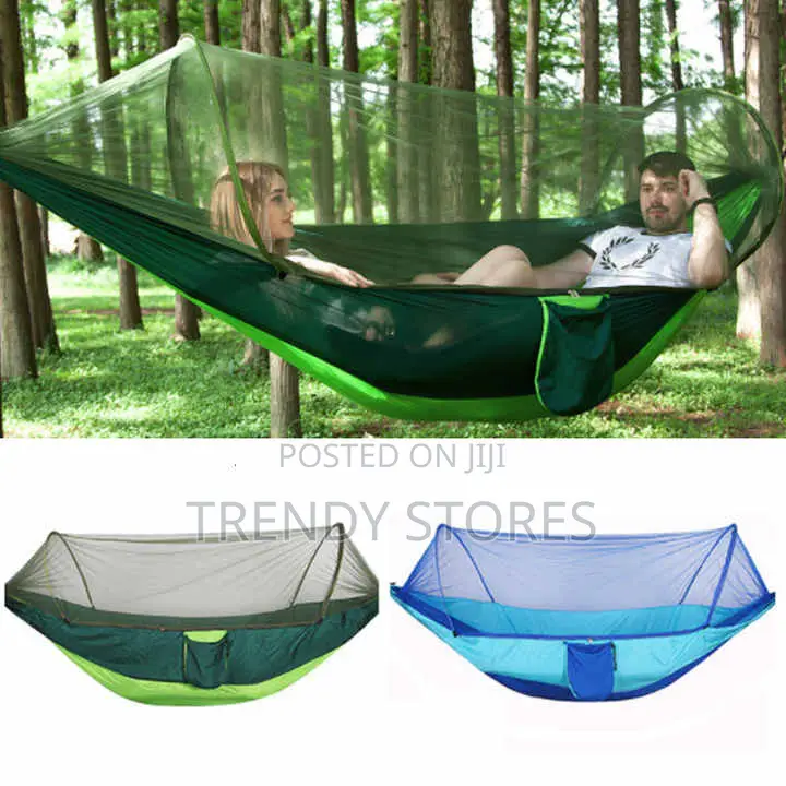 Green Camping Hammock With Mosquito Net