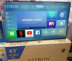 Vitron 43 Inches Frameless Smart Android TV With BT