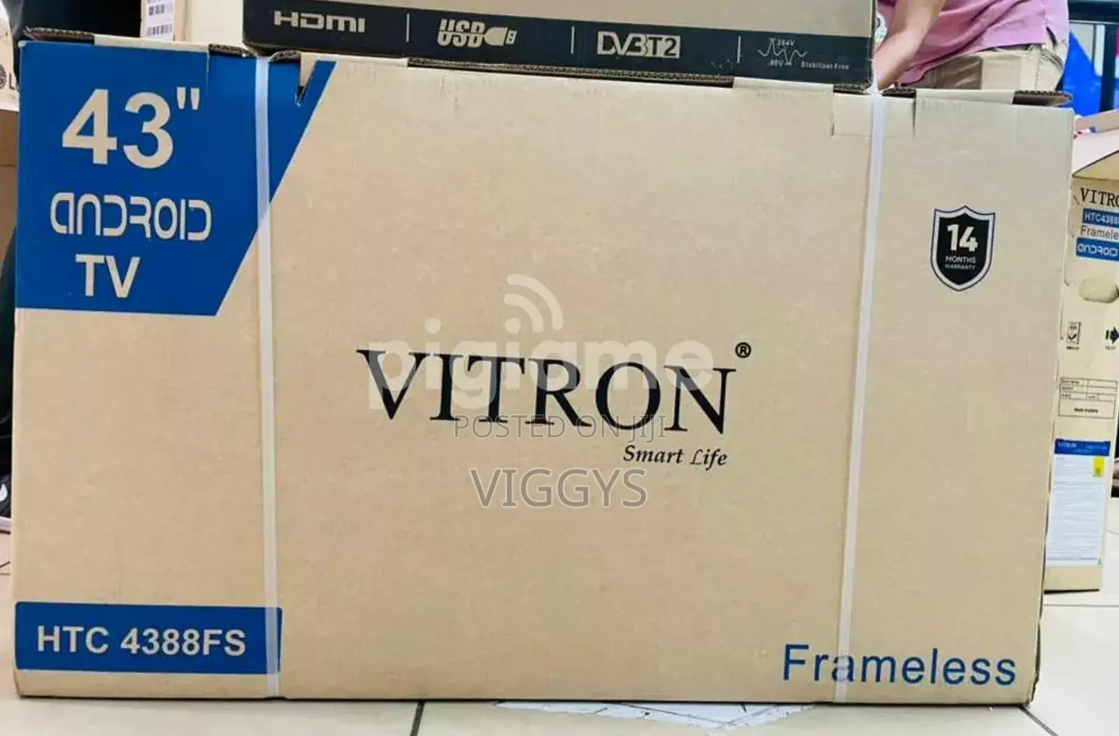 Vitron 43 Inches Frameless Smart Android TV With BT