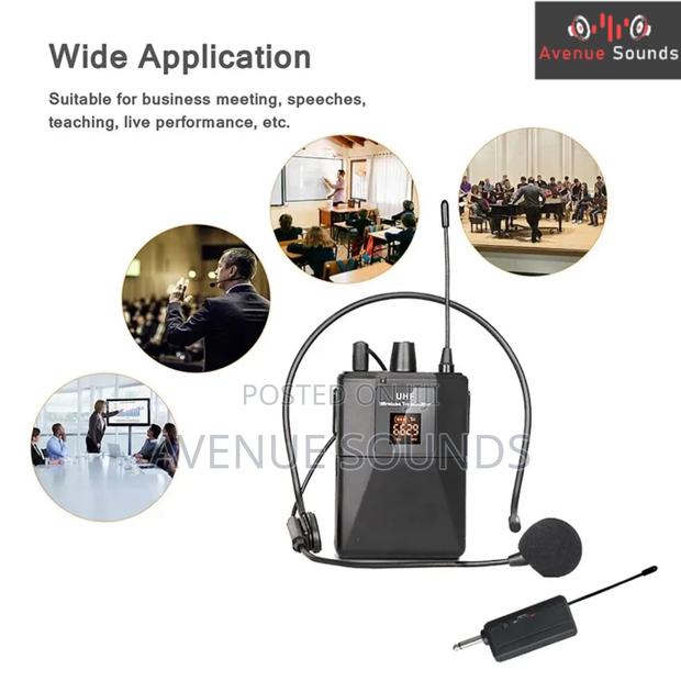 UHF Headset Microphone With Rechargable Receiver