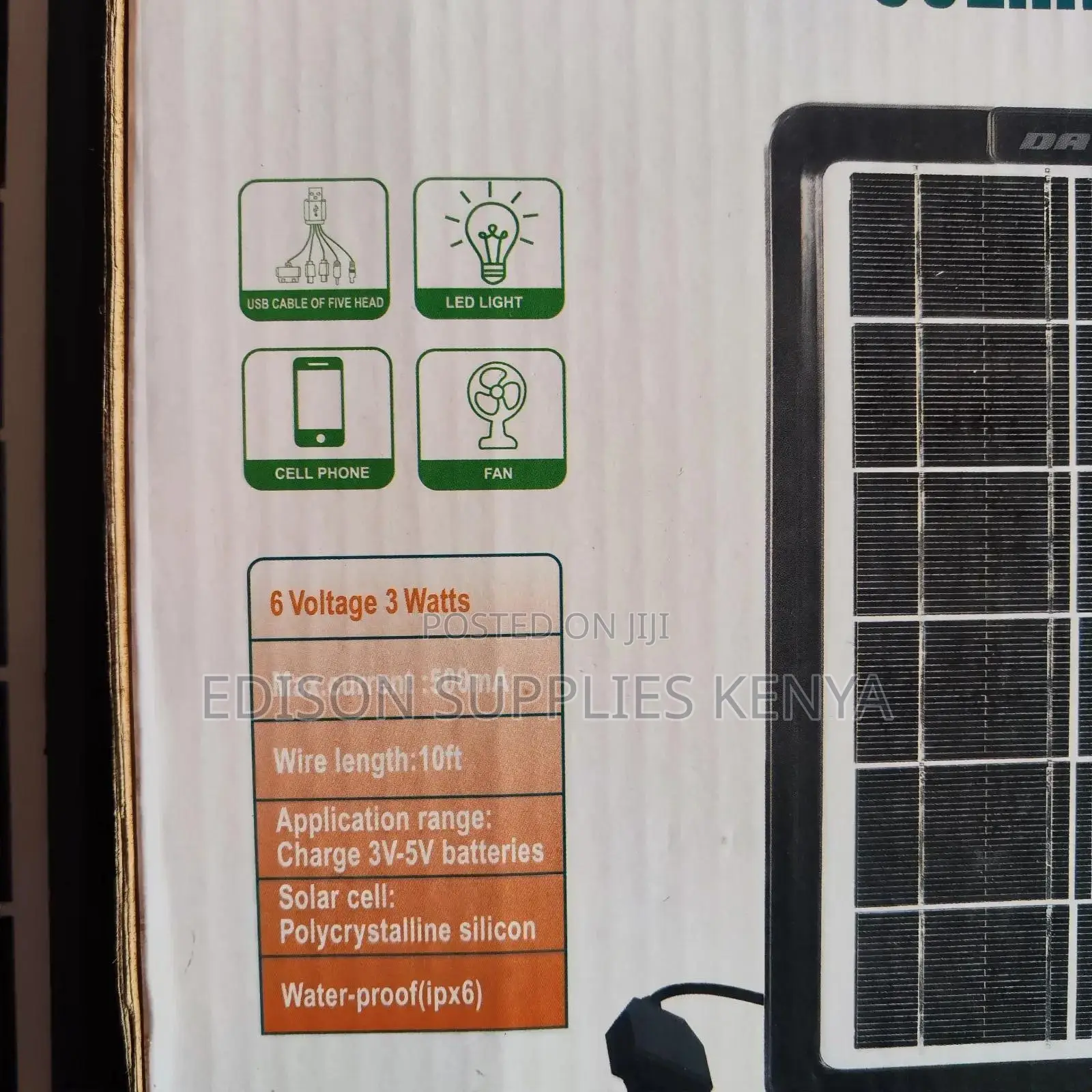 Solar Panel 6V Solar Panel 6 Volts Charger Phone Bulbs Torch