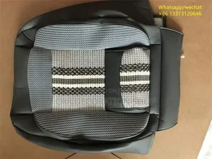 Grey Seat Cover With Leather Material