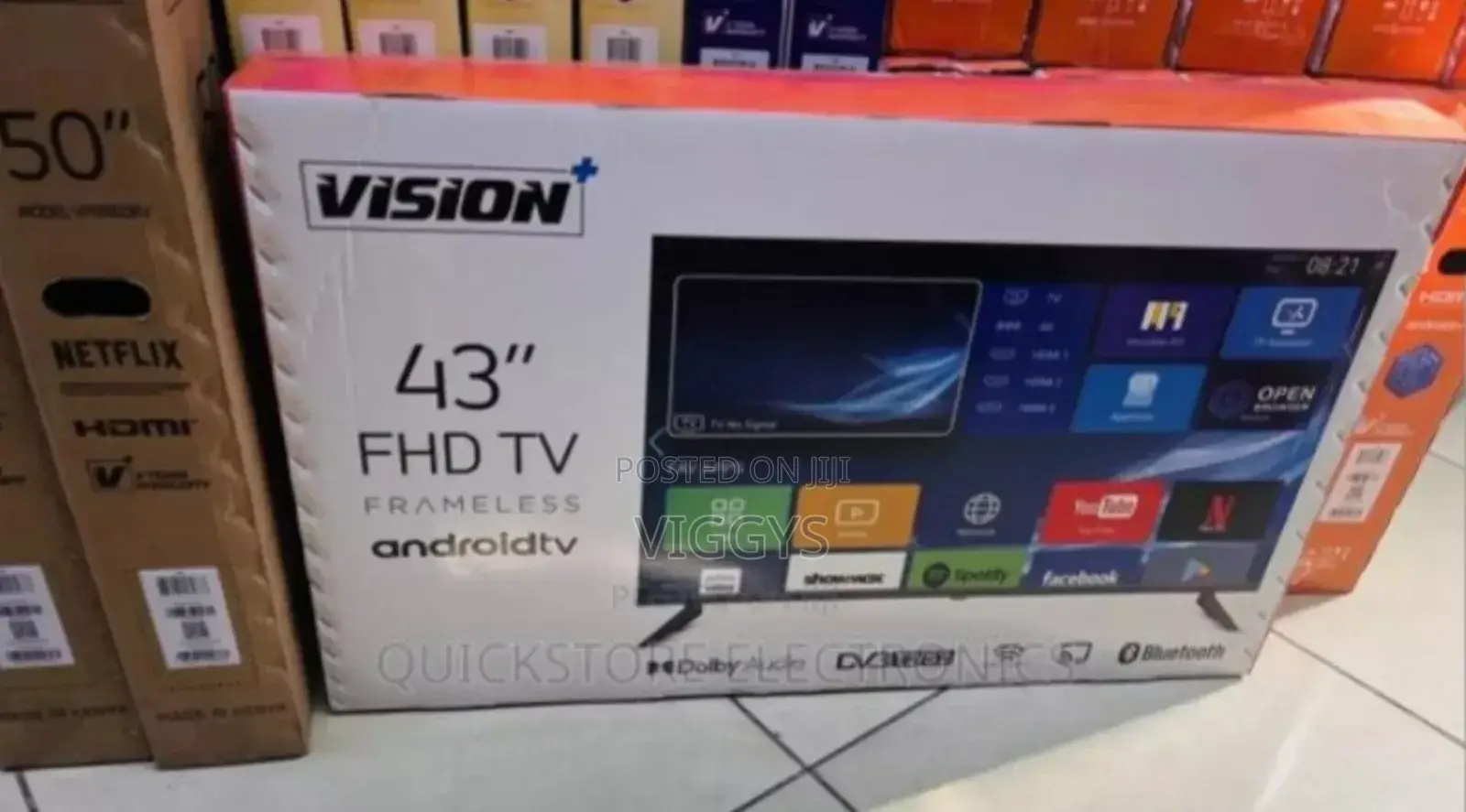 Vision 43 Inches Smart Android Frameless TV Vision 43inches