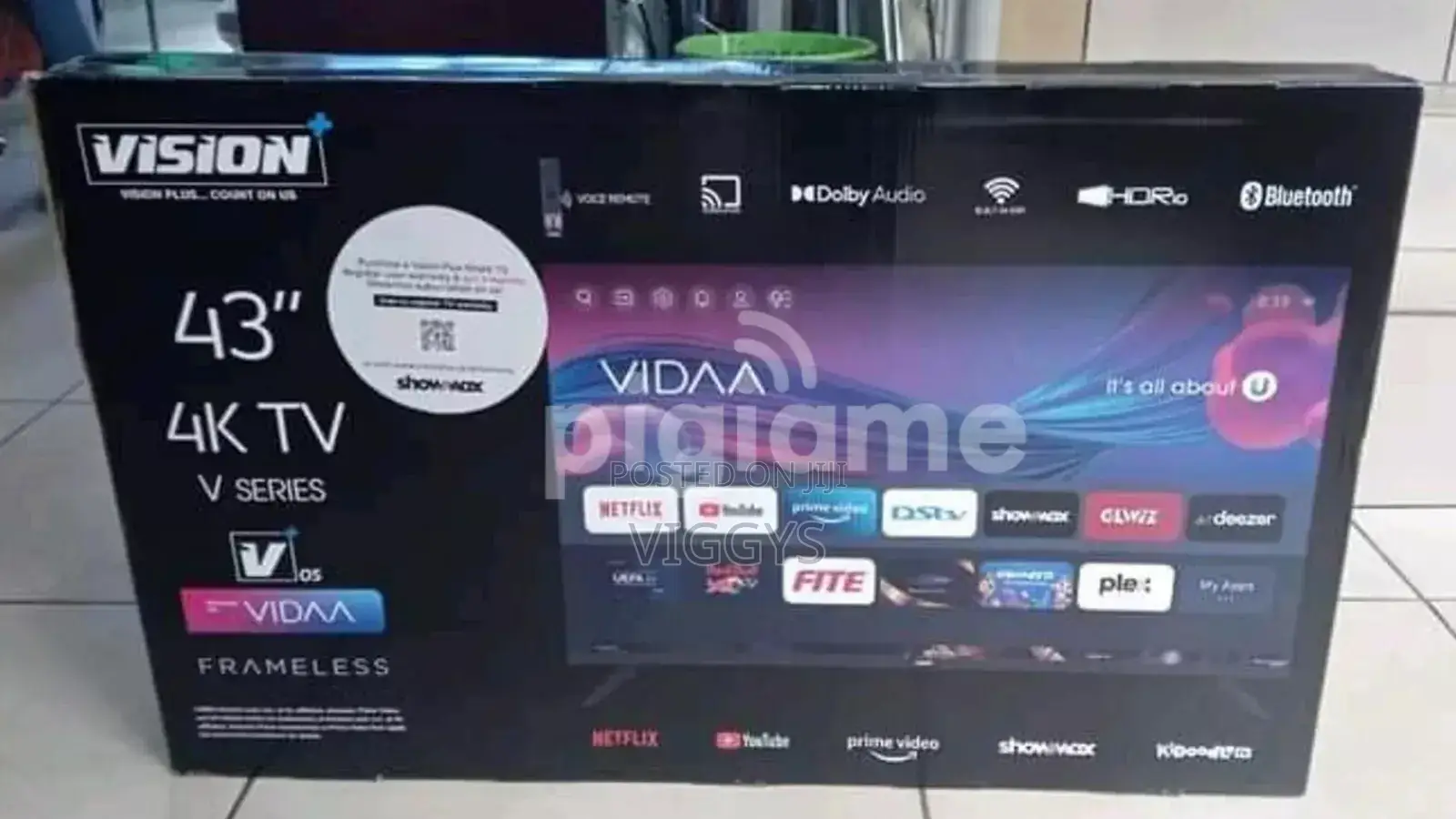Vision 43inches Vidaa Frameless Tv.