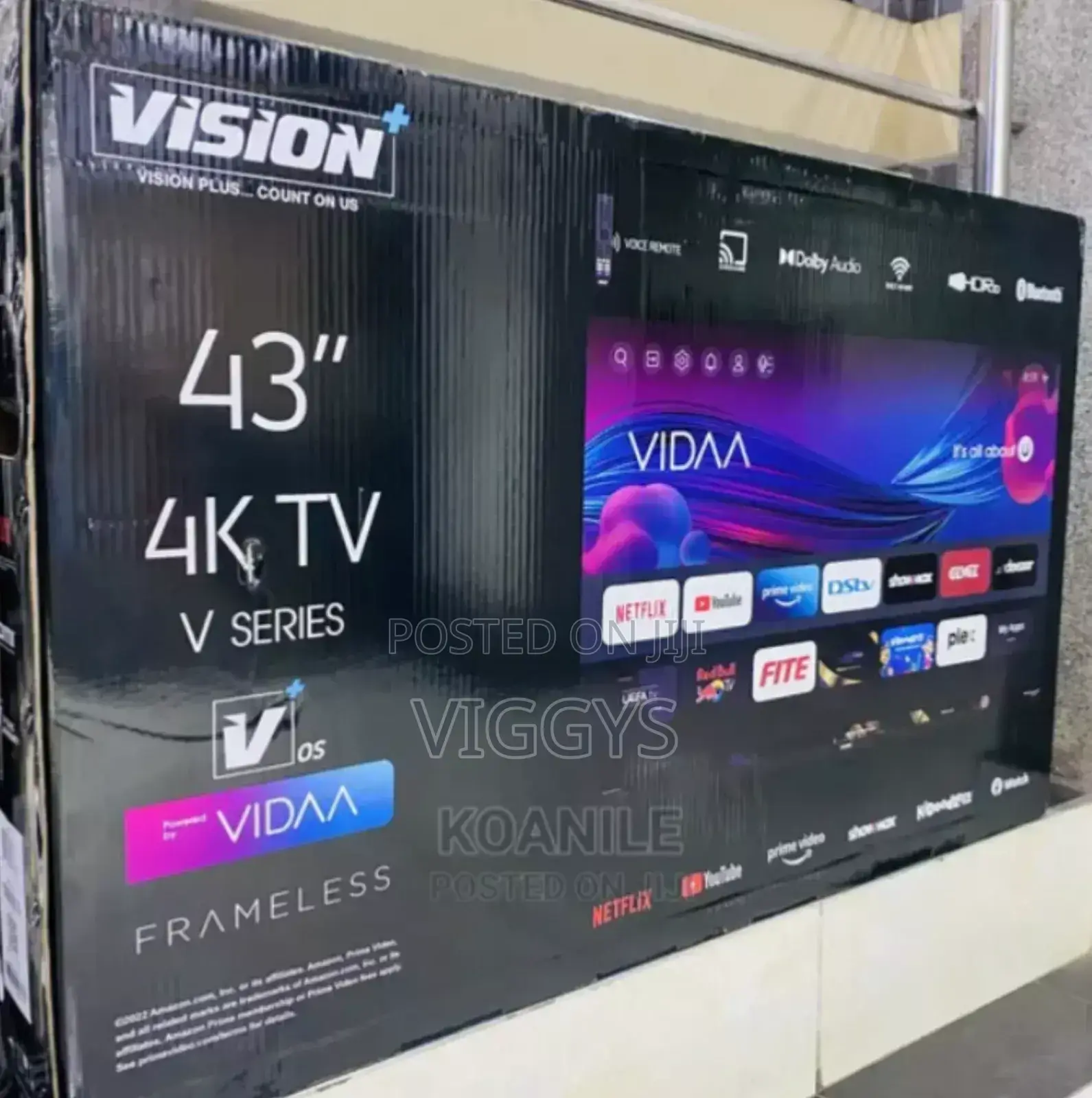 Vision VIDAA Frameless Tv Vision 43 Inches Tv