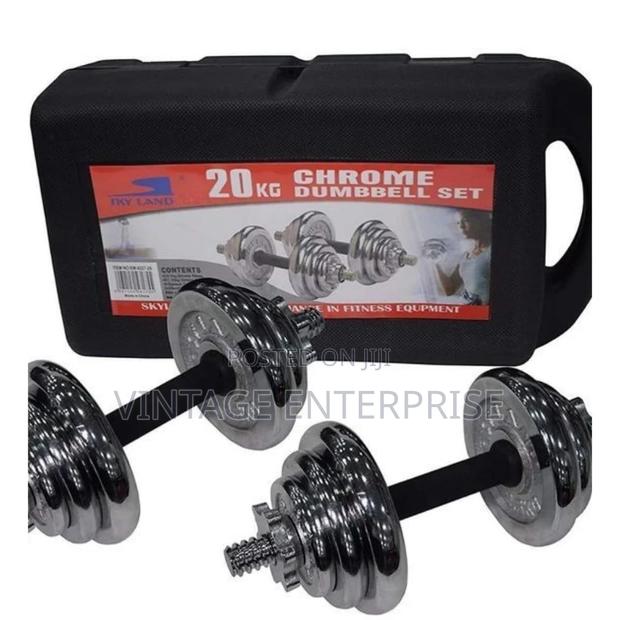 20kg of Chrome Dumbbells With Casing .