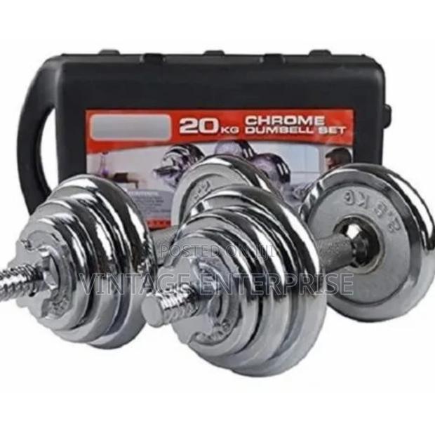 20kgs Chrome Dumbbell (With Casing ), - main view