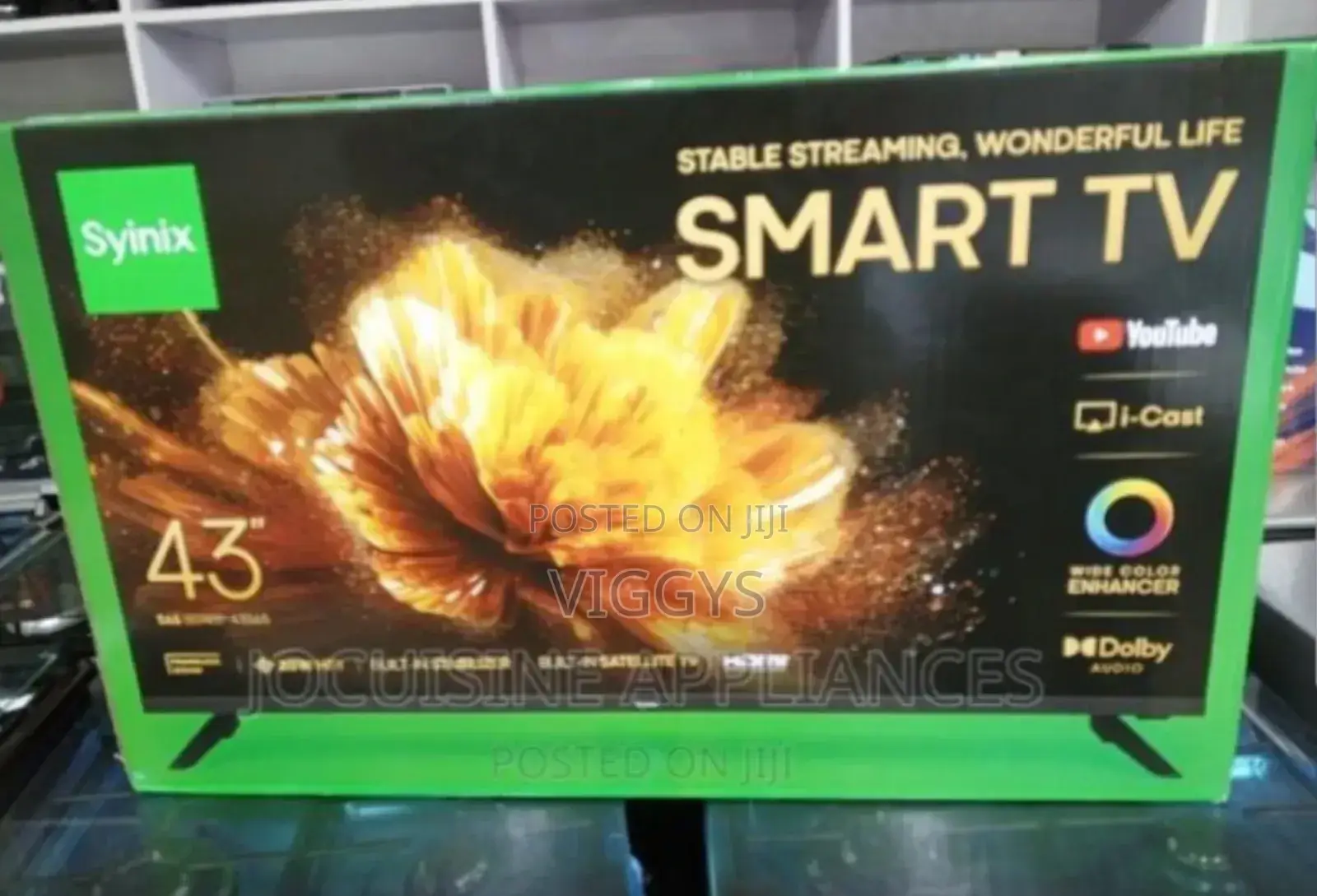 *Syinix 43 Inches FHD Smart Android Frameless TV