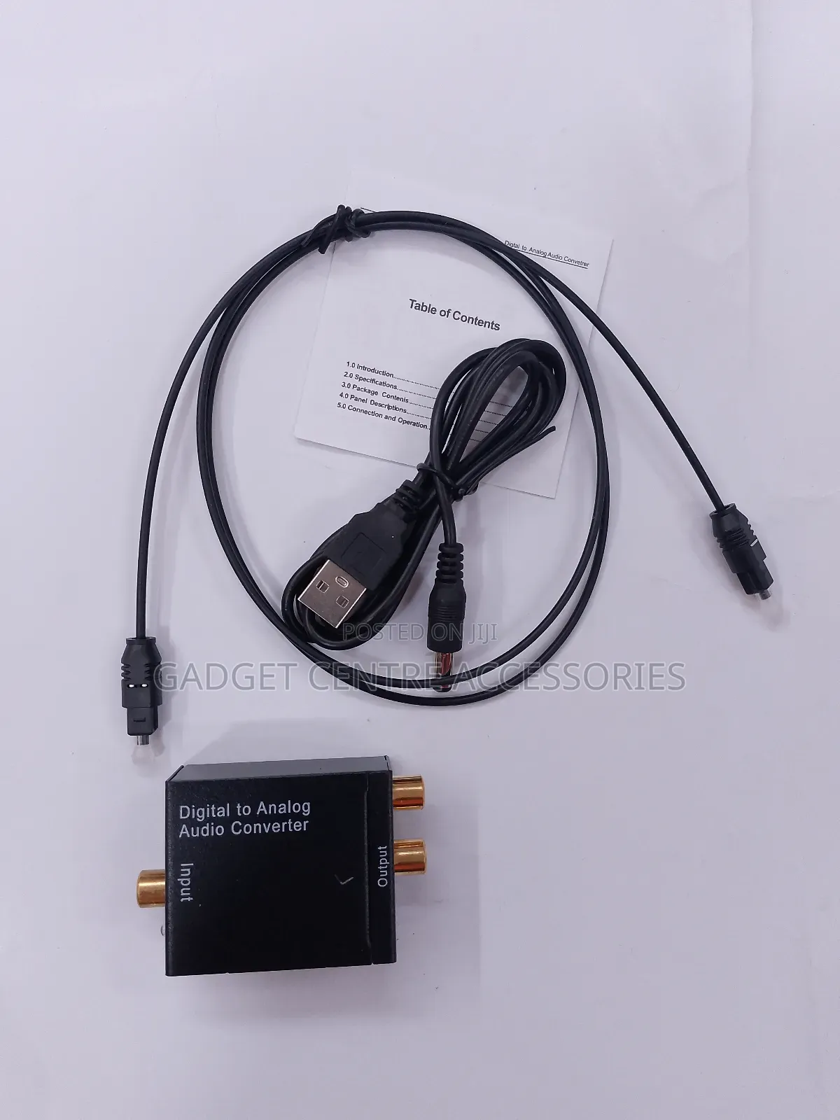 Digital to Analog Audio Converter Plus Optical Cable