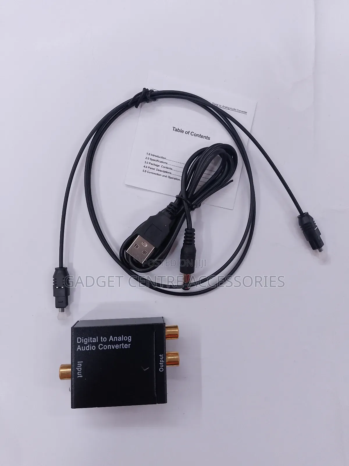 Digital to Analog Audio Converter Plus Optical Cable