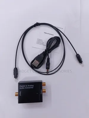Digital to Analog Audio Converter Plus Optical Cable