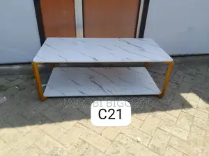 White Strong MDF Marble Effect Executive Table