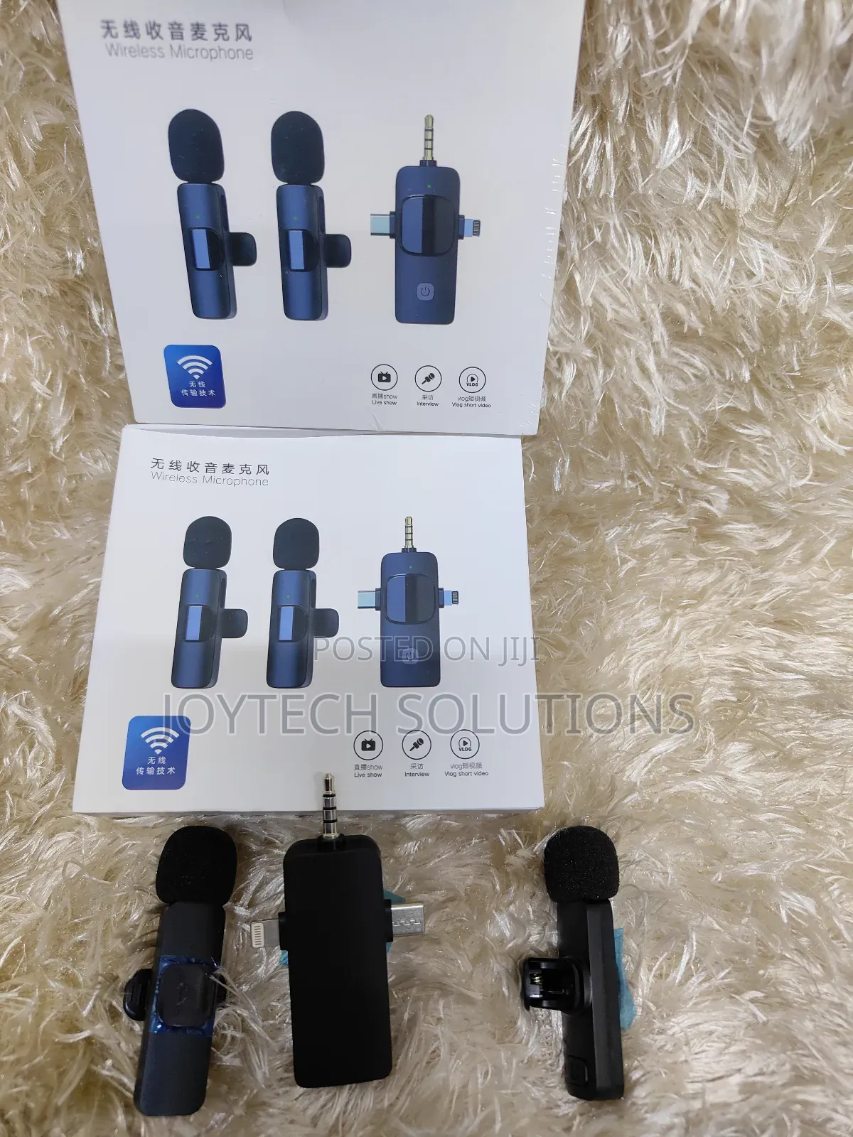 Wireless Dual Phone Camera Lapel Microphone.3 in 1.
