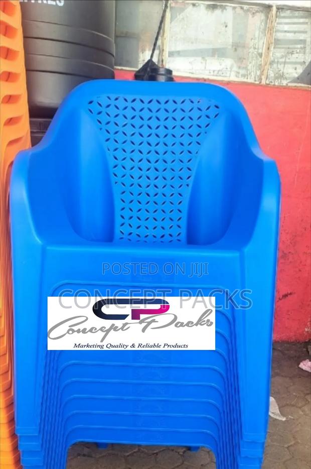 Sky Bright Blue Easy Chair. - main view