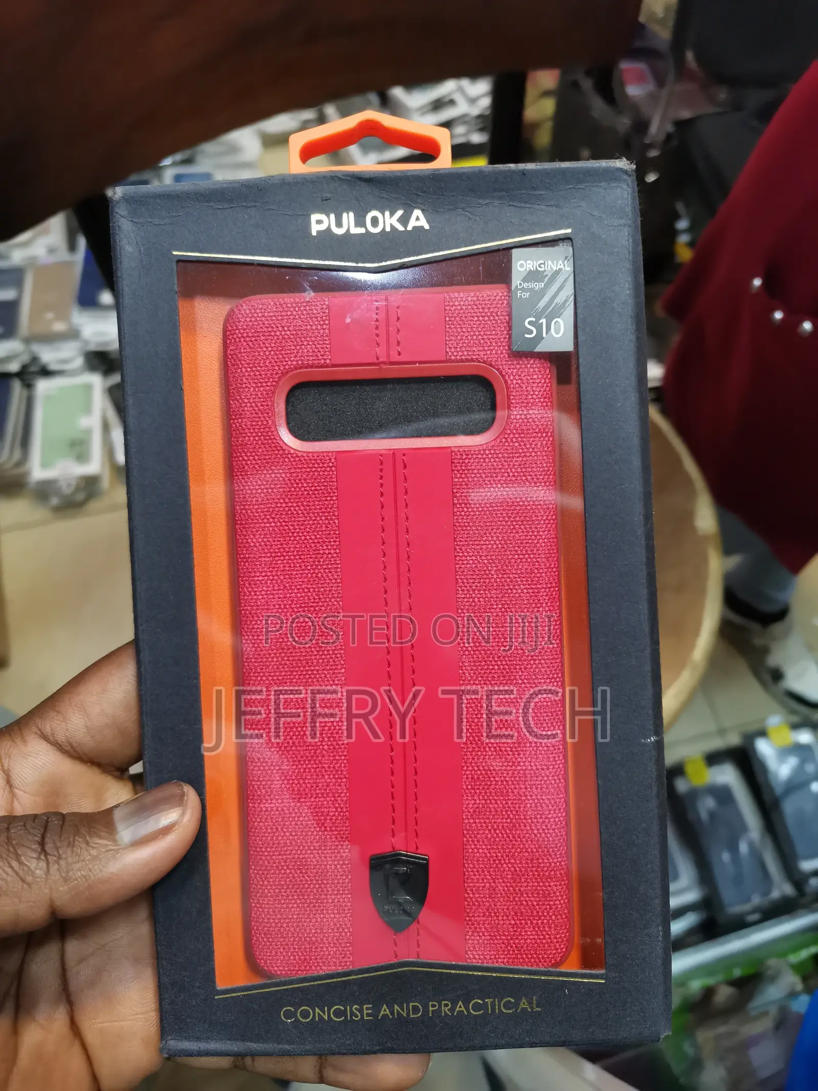Puloka Premium Matte Jeans Case for Samsung S10 Red