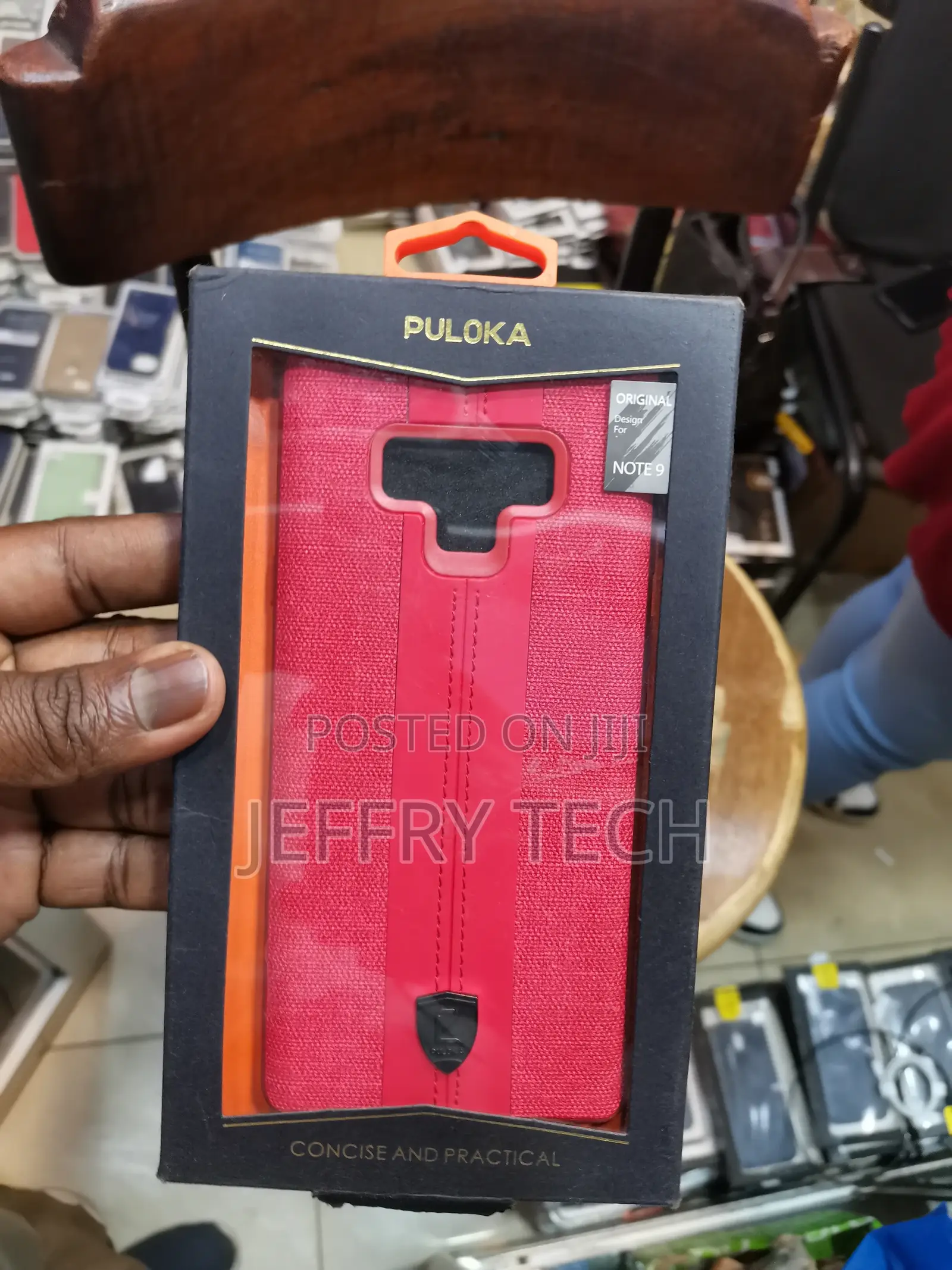 Puloka Leather Back Cover for Samsung Galaxy Note 9 - Red