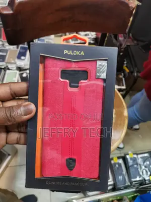 Puloka Leather Back Cover for Samsung Galaxy Note 9 - Red