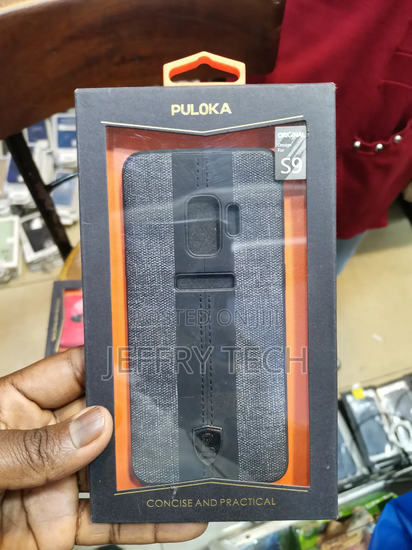 Puloka Leather Back Cover for Samsung Galaxy S9 - Red