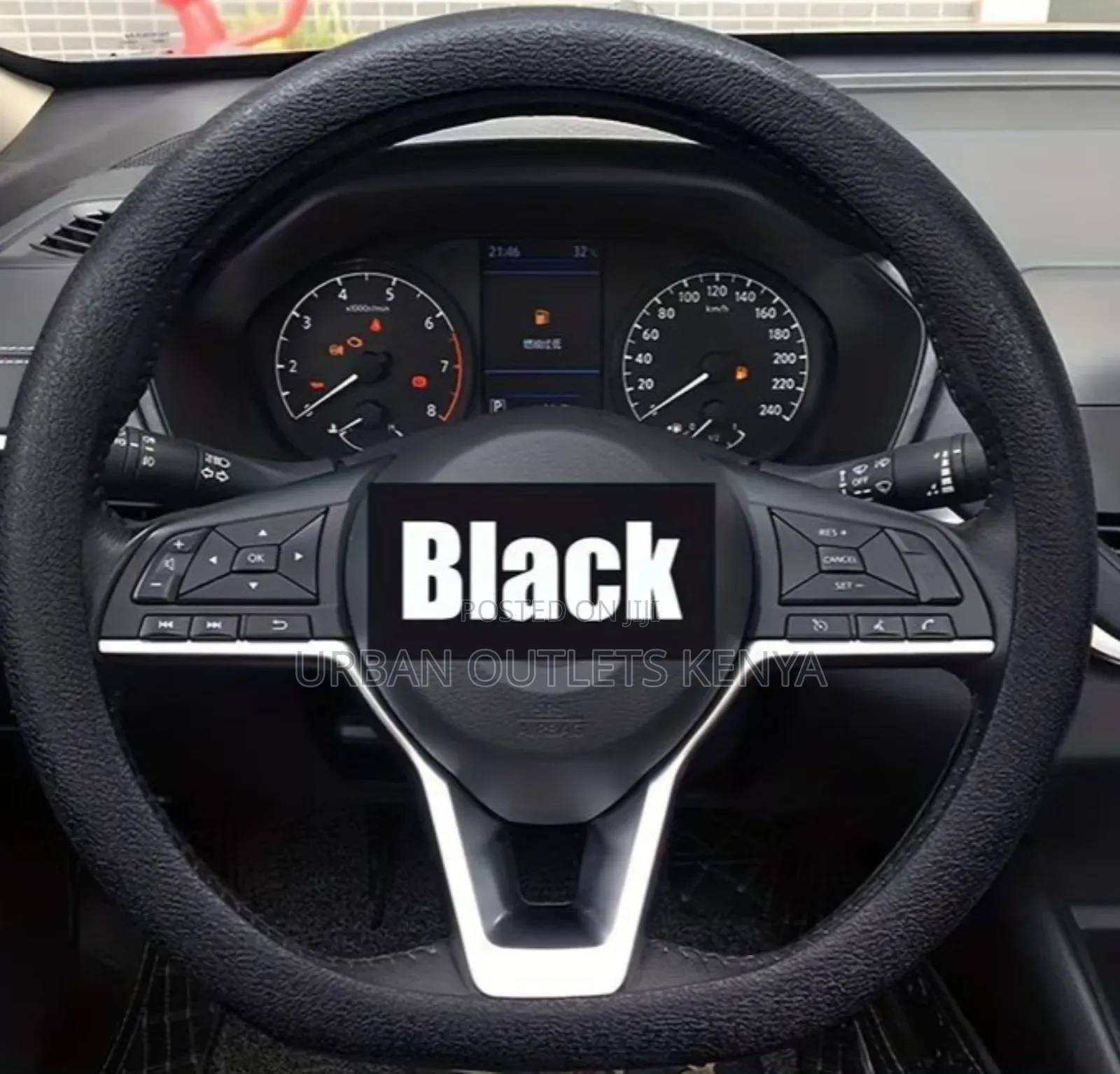 Black Steering Wheel Cover Silicon in Nairobi Central Vehicle Parts