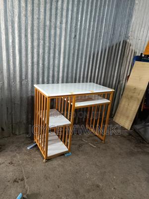 Manicure Marble Table, White and Gold. - main view