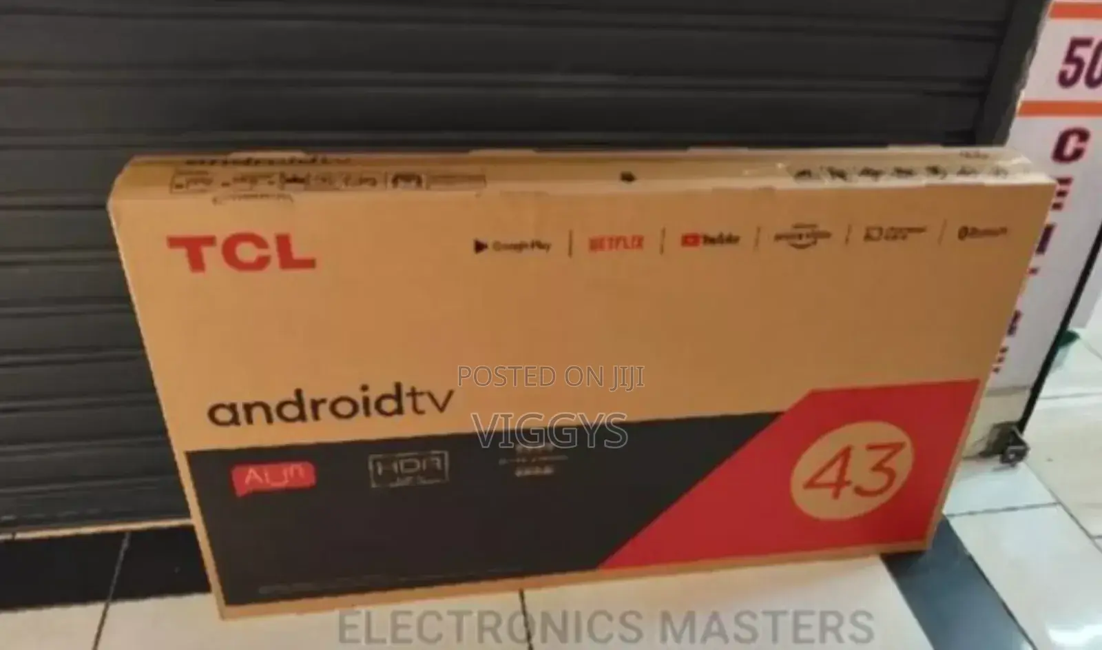 TCL 43 Inch Smart Android TV Bluetooth Enabled.