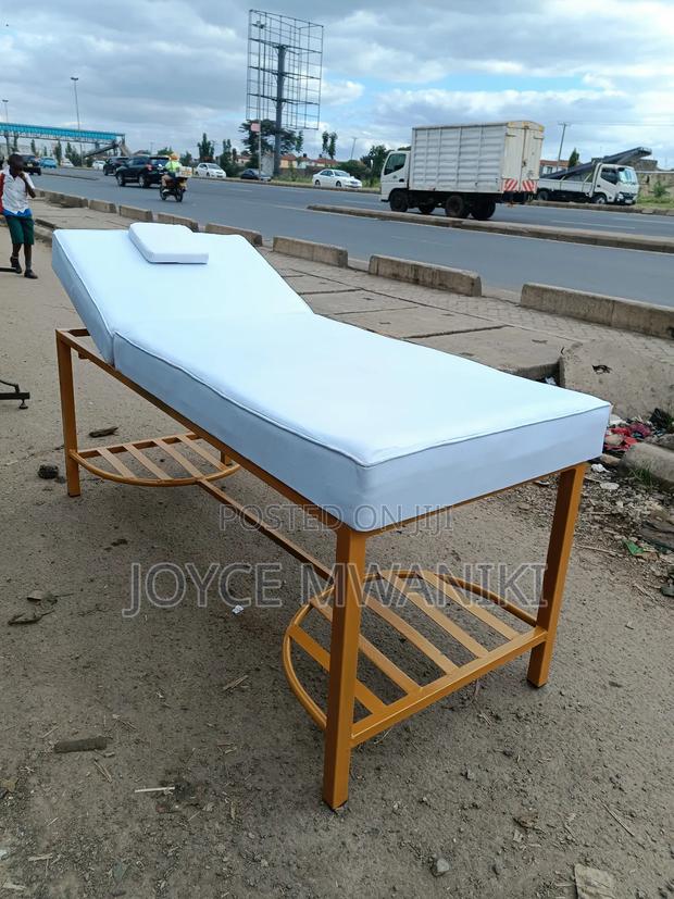 Massage Bed, White and Gold - thumbnail 2