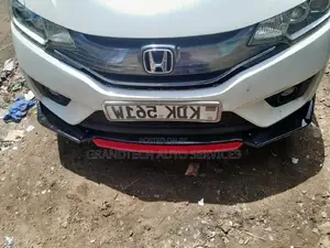 Honda Fit Bumper Lip (Black Red)