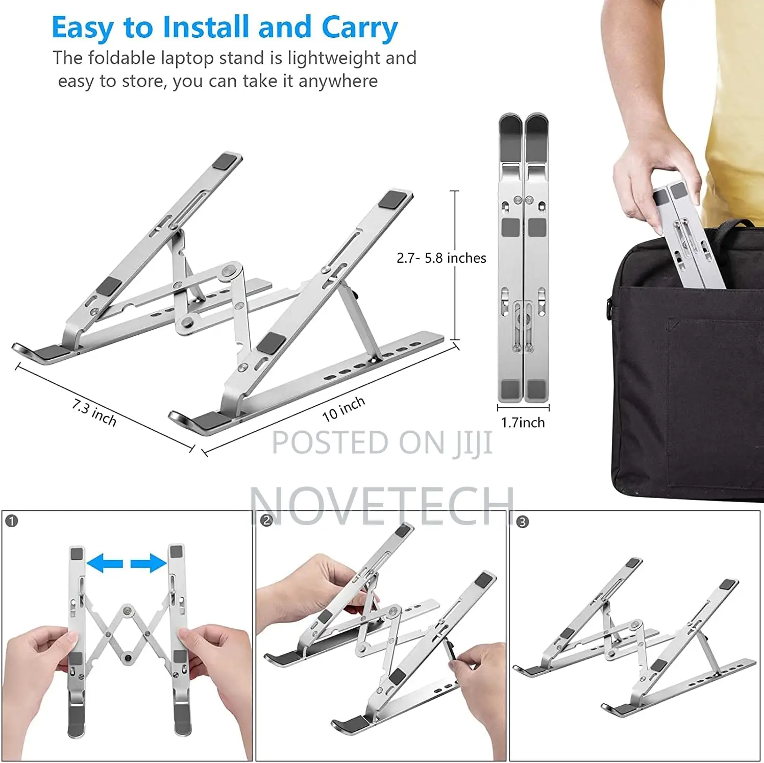 Laptop Stand, Laptop Holder Riser Computer Stand, Adjustable