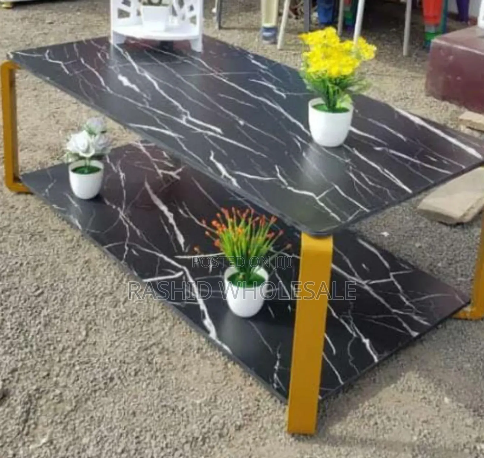 Coffee Marble Table Black