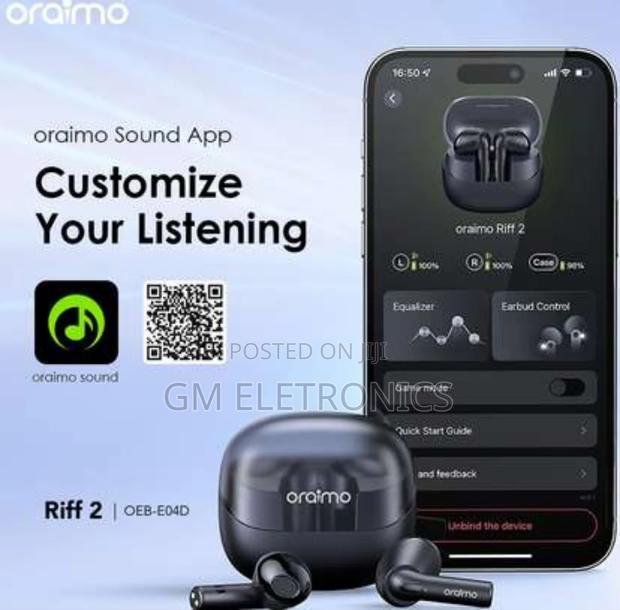 Oraimo Riff 2 ENC True Wireless Earbuds With APP Control. - thumbnail 3
