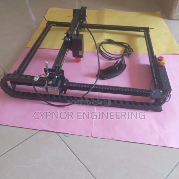 Laser Engraver Cuts Thick Wood