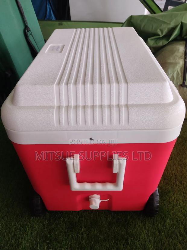Camping Cooler Box 50l With Insulation Dual Wheels - thumbnail 3