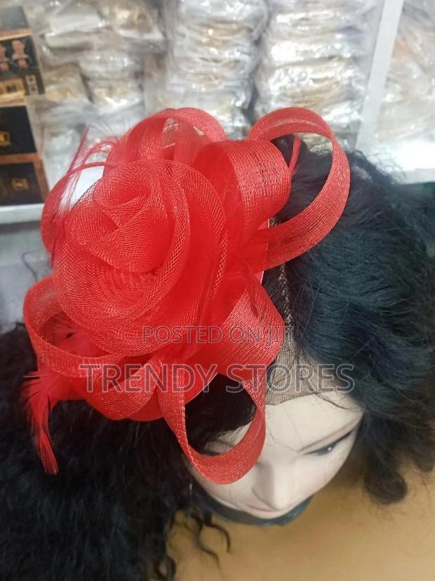 Red Exquisite Fascinator - main view